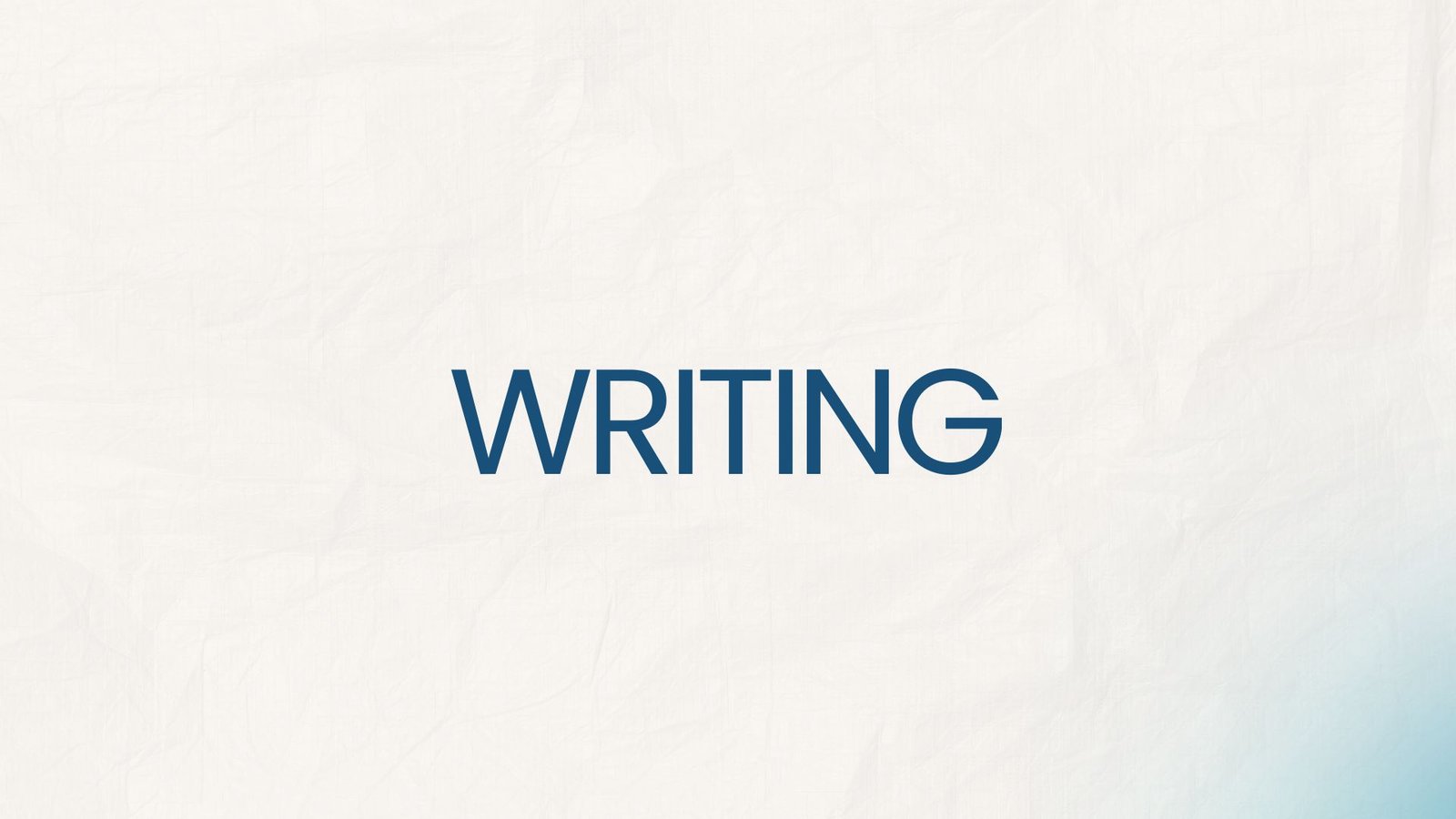 WRITING